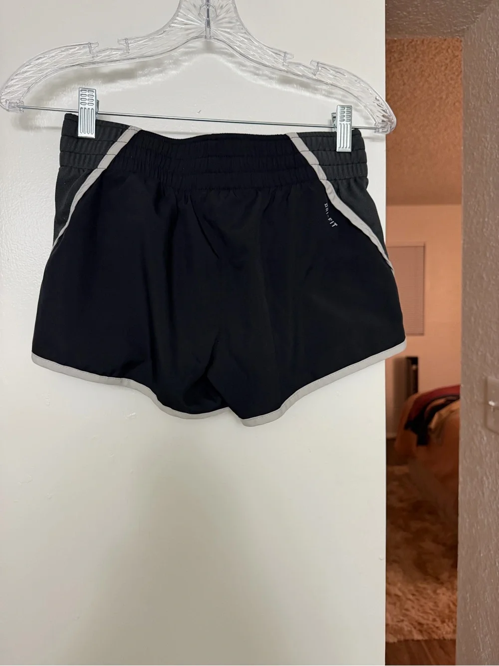 Nike Women’s Black Athletic Shorts with Gray Trim